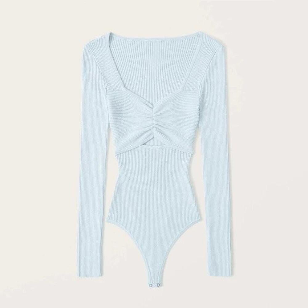 Abercrombie & Fitch Cinched Cutout Sweater Bodysuit - S